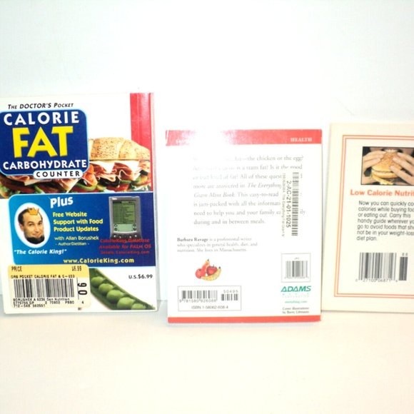 Calorie and Fat Counting Mini Books Lot of 3 Fast-Food Chains Pocket Books - Picture 2 of 2